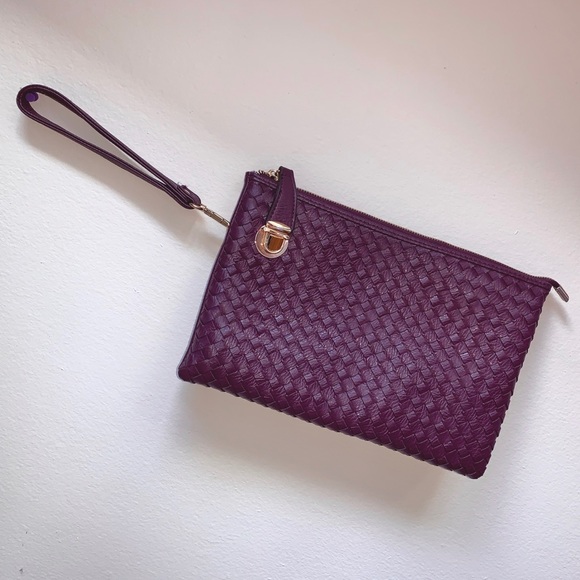 NWOT leather woven convertible bag/clutch - Picture 3 of 16